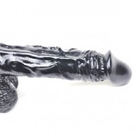 Dong 8.6" Realistic w/Balls Black